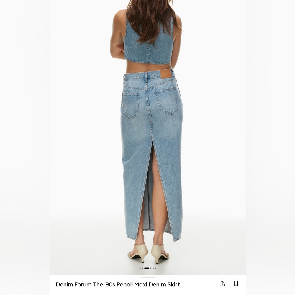 Aritzia Denim Forum THE '90S PENCIL MAXI JEAN SKIRT